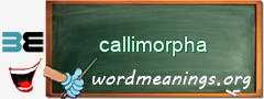 WordMeaning blackboard for callimorpha